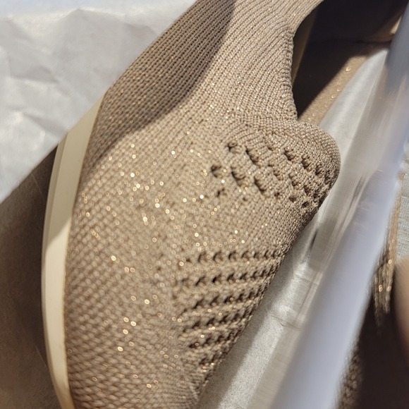 Clark's Carly Star Cloudstepper Women shimmery Metallic Glitter Taupe Bronze 7.5 - Picture 2 of 11